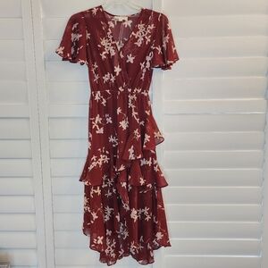 Lovestitch Rose Water Midi Maxi high low dress Sz S